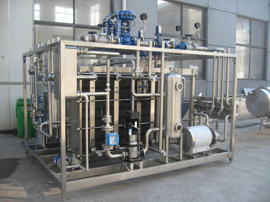 Esterilizador de pasteurización profesional para la línea de procesamiento de líquido de leche / yogur / huevo 500-20000l / h