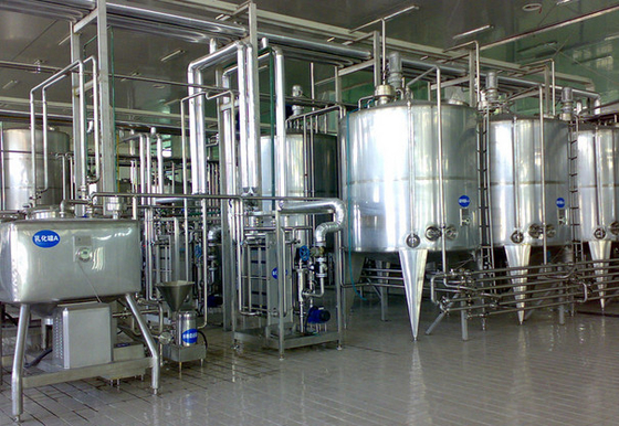 SUS304/316 línea de procesamiento de leche vegetal personalizada de 500-5000L/H línea completa de producción de leche de soja/mandíbula máquina de leche con PLC