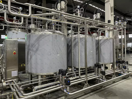 Planta de producción de leche con sabor personalizada de alto costo Línea completa de procesamiento de leche de banano / vainilla Máquina de leche con PLC