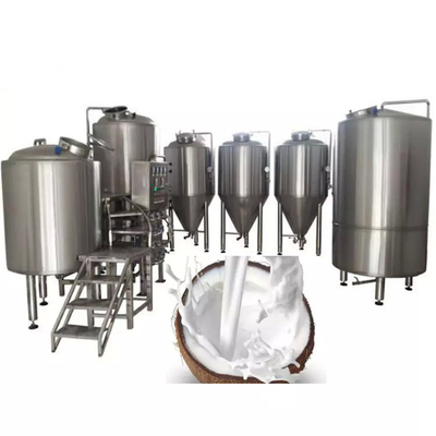 Máquina de procesamiento de leche de coco / agua personalizada Jugo de frutas Presión de extractor Máquina de producción de coco Línea de procesamiento de jugo de frutas