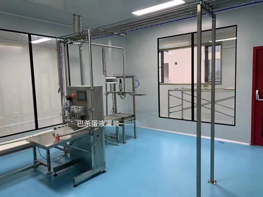 Planta de procesamiento de huevos líquidos con maquinaria de llenado de pasteurizantes de rotura y separación