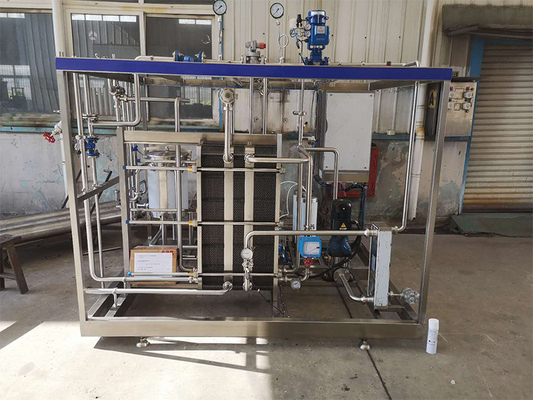 Pasteurizador personalizado de 0,5-20T/H para la línea de procesamiento de jugo de naranja/manzana/coco máquina de pasteurización con PLC SUS304/316