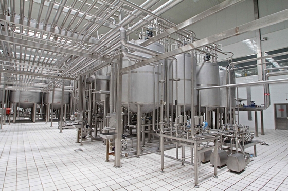 0.5-2T/H Línea de procesamiento de leche pasteurizada Máquina personalizada Material duradero SUS304/316