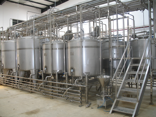 0.5-2T/H Línea de procesamiento de leche pasteurizada Máquina personalizada Material duradero SUS304/316