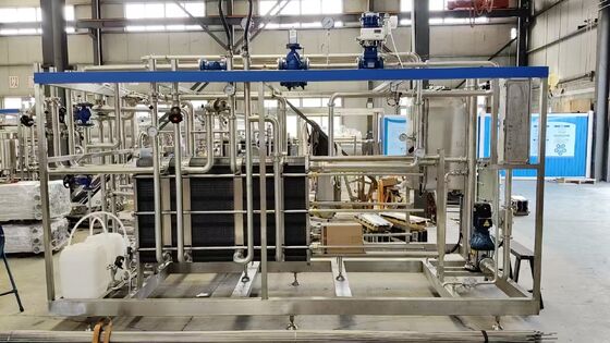 Control PLC de acero inoxidable de alta eficiencia 500L-5000L/H 72-75 Zumo Pasteurizador de leche Placa Equipo de pasteurización Lechería