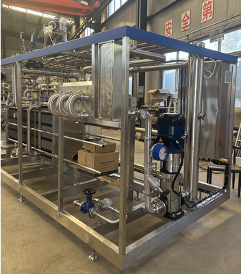 Entre 500 y 20000 litros por hora Capacidad de pasteurización Esterilizador de acero inoxidable 304 o 316 para procesamiento de alimentos y bebidas