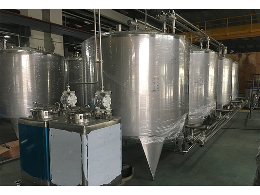 Sistema CIP personalizado de alta calidad para la línea de procesamiento de frutas máquina limpia en el lugar SUS304/316 con PLC