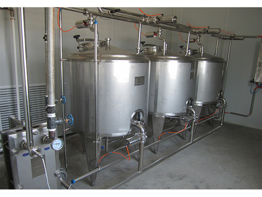 Sistema CIP personalizado de alta calidad para la línea de procesamiento de frutas máquina limpia en el lugar SUS304/316 con PLC